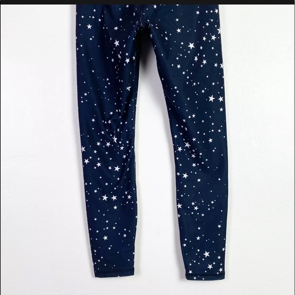 Wildfox Women's High Waist/Rise Black White Scattered Stars Printed 7/8 Leggings - Picture 8 of 13